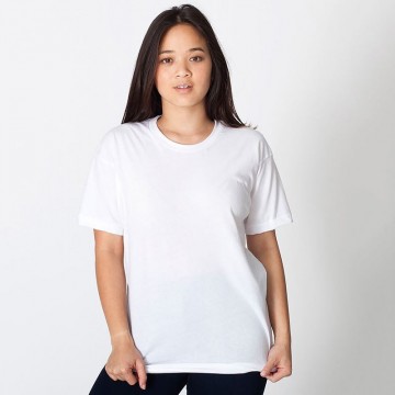 Womens American Apparel crew neck White T-Shirt