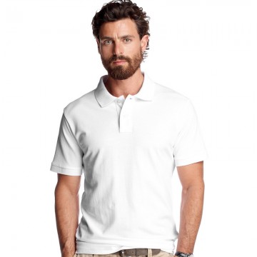 Men's heavyweight Fruit Of The Loom White Polo