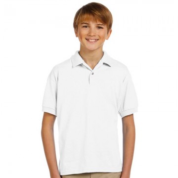 AWD Plain white Kids 100% Polyester Polo Shirts